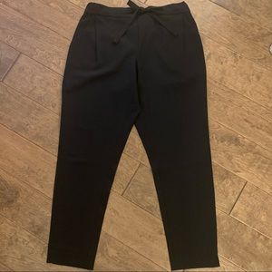 Mud Pie ankle black paints elastic waist with tie